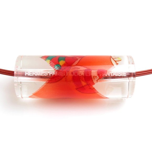 Auth HERMES BIJOUTERIE FANTAISE Pendant Necklace Red Resin - e56943a - Picture 6 of 16